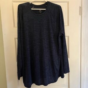 Champion Heathered Navy Long Sleeve Shirt